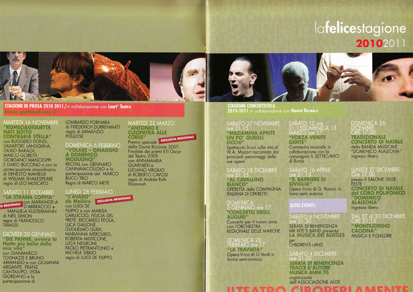 Programma stagione 2010 2011
